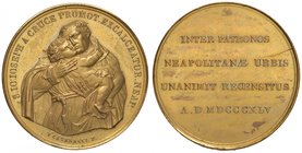 Anno 1845 - Per San Giuseppe della Croce, Patrono di Napoli Bronzo dorato - 43,2 mm - 34,90 gr. - R3 - Opus: Vincenzo Catenacci - Fusco n. 3694. Conia...
