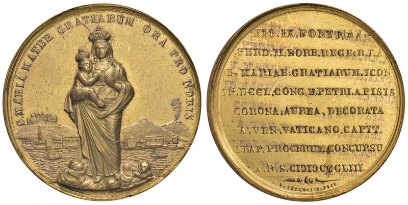 Anno 1853 - Per l’incoronazione della Vergine delle Grazie Bronzo dorato - 44 mm...