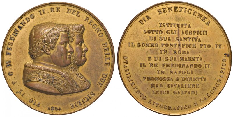 Anno 1854 - Per lo stabilimento Litografico e Calcografico Bronzo dorato - 59,5 ...