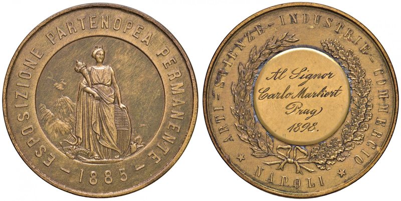 Anno 1885 - Per l’esposizione Partenopea permanente di Napoli - Arti Scienze Ind...