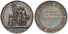 Anno 1885 - Reale Istituto di Belle Arti in Napoli - Premio al merito (Scuola femminile classe superiore Foulques Elisa) Argento - 44,4 mm - 49,18 gr....