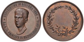 Anno 1888 - Esposizione di Bologna - Il principe di Napoli presidente onorario Bronzo - 40,2 mm - 29,13 gr. - Opus: Stefano Johnson - 150° Johnson 711...