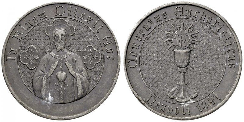 Anno 1891 - Commemorativa Congresso Eucaristico Nazionale italiano di Napoli Pel...