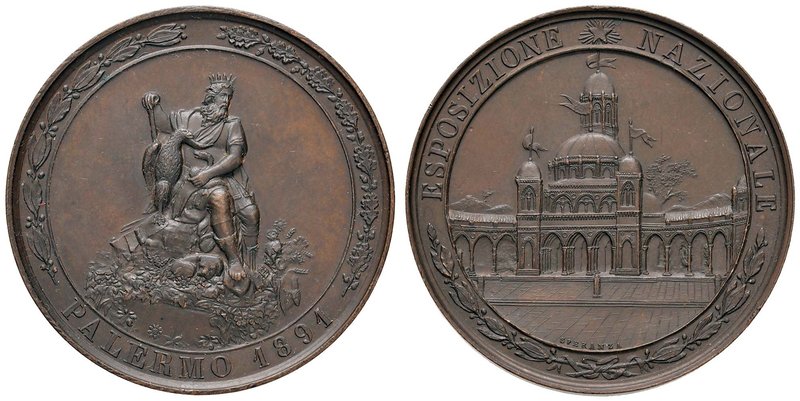 Anno 1891 - Esposizione Nazionale di Palermo Bronzo - 40,3 mm - 28,97 gr. - R3 -...