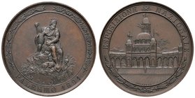 Anno 1891 - Esposizione Nazionale di Palermo Bronzo - 40,3 mm - 28,97 gr. - R3 - Opus: Filippo Speranza - Al dritto: Nel giro: PALERMO 1891 e fronde d...