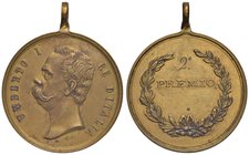 Anno 1900 - Umberto I a Napoli per il colera Bronzo dorato - 32 mm - 13,63 g - R - Opus: Stabilimento Johnson
SPL