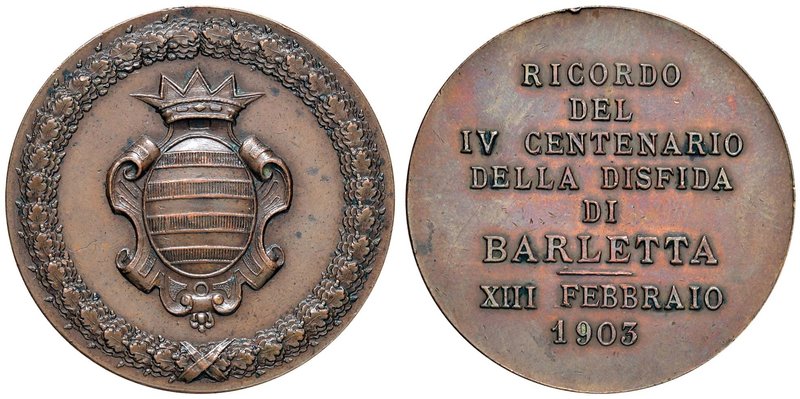 Anno 1903 - Barletta - Anniversario dei 400 anni della disfida della città Bronz...
