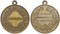 Anno 1920-1930 - KX/0299 Conservazione: qSPL Collegio Municipale Randazzo - Premio Bronzo dorato - 32,2 mm - 13,89 g - R
SPL