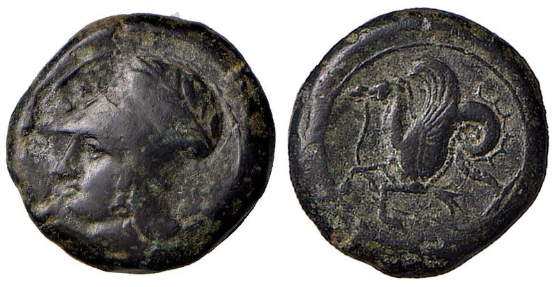 GRECHE - SICILIA - Siracusa (425-IV sec. a.C.) - Litra - Testa elmata di Atena a...