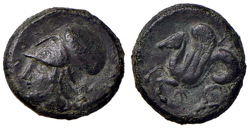GRECHE - SICILIA - Siracusa (425-IV sec. a.C.) - Litra - Testa elmata di Atena a...