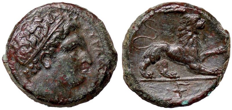 GRECHE - SICILIA - Siracusa - Agatocle (317-289 a.C.) - AE 20 - Testa di Eracle ...
