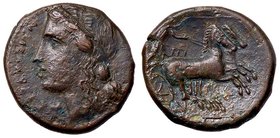 GRECHE - SICILIA - Siracusa - Quarta Repubblica (289-287 a.C.) - AE 20 - Testa di Persefone a s. /R Biga al galoppo a d. Mont. 5205 (AE g. 6,66)
BB+