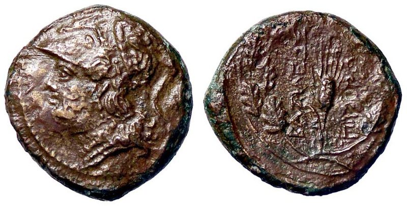 GRECHE - SICILIA - Siracusa - Pirro (278-276 a.C.) - AE 20 - Testa di Atena a s....