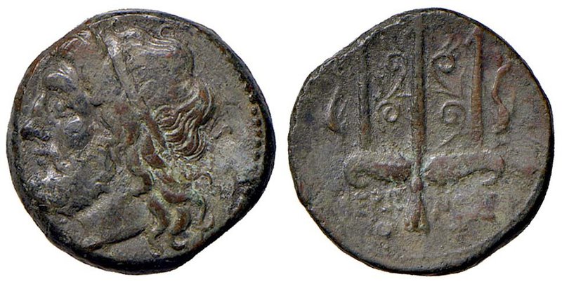 GRECHE - SICILIA - Siracusa - Gerone II (274-216 a.C.) - AE 22 - Testa di Poseid...