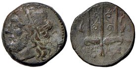 GRECHE - SICILIA - Siracusa - Gerone II (274-216 a.C.) - AE 22 - Testa di Poseidone a s. /R Tridente tra due delfini (AE g. 6,67)
BB-SPL