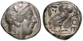 GRECHE - ATTICA - Atene - Tetradracma - Testa di Atena a d. /R Civetta a d. in quadrato Sear 2526 (AG g. 17,19)
BB