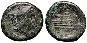 ROMANE REPUBBLICANE - ANONIME - Monete semilibrali (217-215 a.C.) - Semuncia - Testa di Mercurio a d. /R Prua di nave a d. Cr. 38/7; Syd. 87 (AE g. 5,...