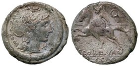 ROMANE REPUBBLICANE - MANLIA - L. Manlius Torquatus (113-112 a.C.) - Denario - Testa di Roma a d. entro un collare /R Cavaliere al galoppo verso s. B....