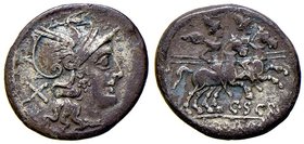 ROMANE REPUBBLICANE - SCRIBONIA - C. Scribonius (154 a.C.) - Denario - Testa di Roma a d. /R I Dioscuri a cavallo verso d. B. 1; Cr. 201/1 (AG g. 3,37...