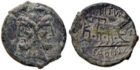 ROMANE REPUBBLICANE - TITURIA - L. Titurius L. f. Sabinus (89 a.C.) - Asse - Testa di Giano /R Prua di nave a d.; sopra, L. TITVRIVS Cr. 344/4a (AE g....