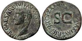 ROMANE IMPERIALI - Augusto (27 a.C.-14 d.C.) - Asse - Testa a s. /R SC entro corona C. 226; RIC 471 (AE g. 11,1) Bel ritratto
BB+