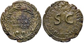 ROMANE IMPERIALI - Augusto (27 a.C.-14 d.C.) - Asse - Scritta entro corona di quercia /R SC entro scritta circolare C. 408 (AE g. 11,15)
qBB