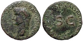 ROMANE IMPERIALI - Tiberio (14-37) - Asse - Testa a s. /R SC entro scritta C. 25 (AE g. 10,06)
qBB