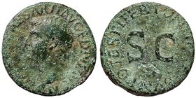 ROMANE IMPERIALI - Druso († 23) - Asse - Testa a s. /R SC entro corona C. 2; RIC 45 (AE g. 10,75) Bella patina verde
meglio di MB