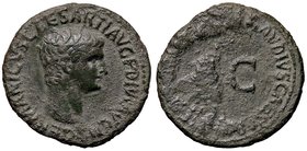 ROMANE IMPERIALI - Germanico († 19) - Asse - Testa a d. /R SC entro corona C. 9 (AE g. 8,49)
MB-BB