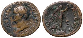 ROMANE IMPERIALI - Tito (79-81) - Asse - Testa laureata a s. /R La Vittoria a d. su prua con corona e palma C. 367 (AE g. 8,97)
qBB/BB
