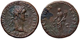ROMANE IMPERIALI - Domiziano (81-96) - Dupondio - Busto radiato a d. /R La Fortuna stante a s. con timone e cornucopia C. 132 (AE g. 11,39)
bel BB