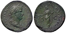 ROMANE IMPERIALI - Adriano (117-138) - Asse - Busto drappeggiato a d. /R La Clemenza stante a s. con patera e scettro C. 512 (AE g. 13,47)
BB-SPL