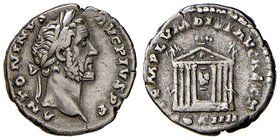 ROMANE IMPERIALI - Antonino Pio (138-161) - Denario - Testa laureata a d. /R Tempio a otto colonne RIC 143 (AG g. 3,46)
BB+