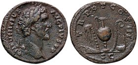 ROMANE IMPERIALI - Antonino Pio (138-161) - Asse - Testa laureata a d. /R Strumenti sacrificali C. 922; RIC 704a (AE g. 8,78) Ex Inasta 18, lotto 2951...