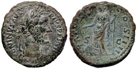 ROMANE IMPERIALI - Antonino Pio (138-161) - Asse - Testa laureata a d. /R La Provvidenza stante a s. con scettro, ai suoi piedi un globo C. 977 (AE g....