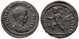 ROMANE IMPERIALI - Costantino II (337-340) - Follis ridotto - Busto corazzato a d. /R Il Sole radiato stante a s. con frusta protende una Vittoria RIC...