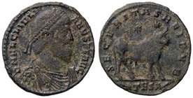 ROMANE IMPERIALI - Giuliano II (360-363) - Doppia maiorina (Tessalonica) - Busto diademato e corazzato a d. /R Toro andante a d., sopra due stelle C. ...