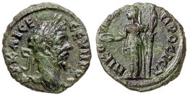ROMANE PROVINCIALI - Settimio Severo (193-211) - AE 16 (Nicopoli) - Busto laureato a d. /R Hera stente a s. con scettro e patera Varb. 2268 (AE g. 2,2...