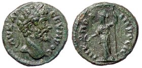 ROMANE PROVINCIALI - Settimio Severo (193-211) - AE 16 (Nicopoli) - Busto laureato a d. /R Hera stente a s. con scettro e patera Varb. 2268 (AE g. 2,5...