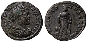 ROMANE PROVINCIALI - Caracalla (198-217) - AE 31 (Pautalia) - Busto laureato a d. /R Esculapio stante con bastone, al quale è arrotolato un serpente S...