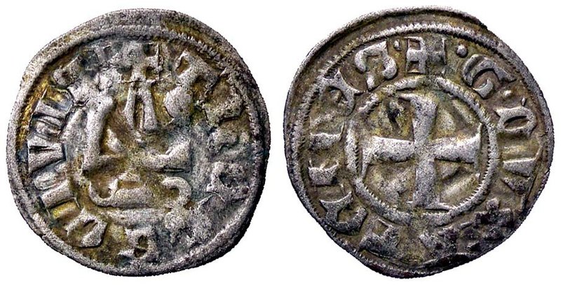 LE CROCIATE - ATENE - Guido II de la Roche (1287-1308) - Denaro tornese (Thebe) ...