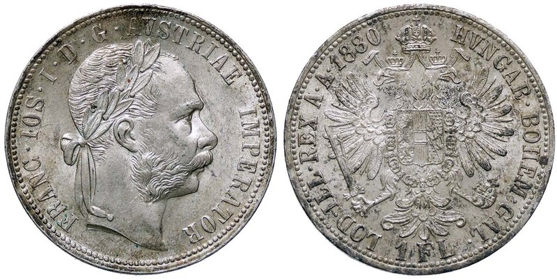 ESTERE - AUSTRIA - Francesco Giuseppe (1848-1916) - Fiorino 1880 A Kr. 2222 AG C...