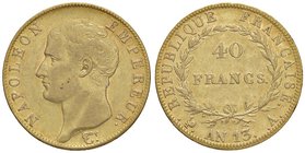 ESTERE - FRANCIA - Napoleone I, Imperatore (1804-1814) - 40 Franchi AN 13 A Kr. 696.1 AU
BB-SPL