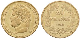 ESTERE - FRANCIA - Luigi Filippo I (1830-1848) - 20 Franchi 1839 A Kr. 750.1 AU
BB+