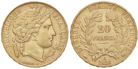 ESTERE - FRANCIA - Seconda Repubblica (1848-1852) - 20 Franchi 1851 A Kr. 762 AU
SPL