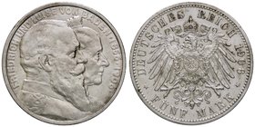 ESTERE - GERMANIA - BADEN - Federico I Gran Duca (1856-1907) - 5 Marchi 1906 Kr. 277 AG Commemorativa per le nozze d' oro
SPL
