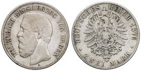 ESTERE - GERMANIA - BADEN - Federico I Gran Duca (1856-1907) - 2 Marchi 1876 G Kr. 265 AG
MB-BB