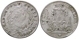 ESTERE - GERMANIA - BAVIERA - Massimiliano III Giuseppe (1745-1777) - 20 Kreuzer 1767 Kr. 240 AG
BB+