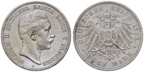 ESTERE - GERMANIA - PRUSSIA - Guglielmo II (1888-1918) - 5 Marchi 1898 Kr. 523 AG Tracce di pulitura
qBB/BB