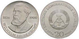 ESTERE - GERMANIA - Repubblica Democratica (1949-1990) - 20 Marchi 1976 - Liebknecht Kr. 63 AG
FDC
